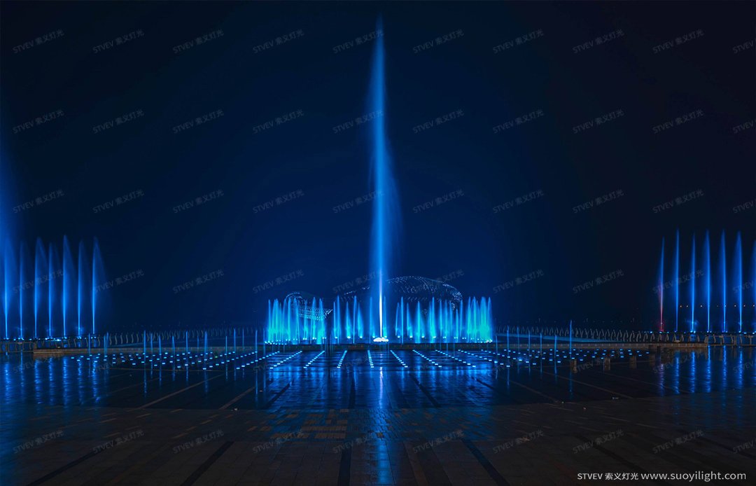 宁夏苏州湾阅湖台音乐喷泉